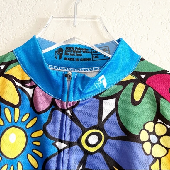 ILPALADINO Women's Cycling Jersey NWT Size Large Floral Multi Color - Picture 5 of 10